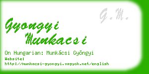 gyongyi munkacsi business card